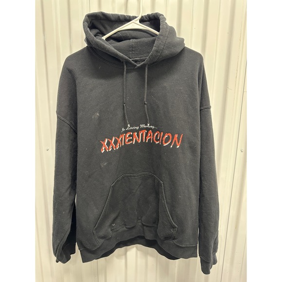 XXXTENTACION In Loving Memory Black Hoodie Pullover XL - Picture 1 of 7